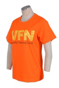 T524自製活動T恤  t-shirt團體  打造tee-shirt專門店HK     橙色
